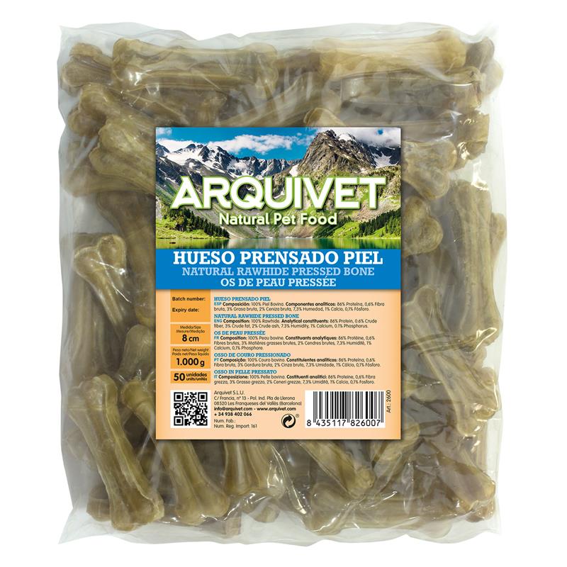 HUESO PRENSADO PIEL 8cm Bolsa 50uds