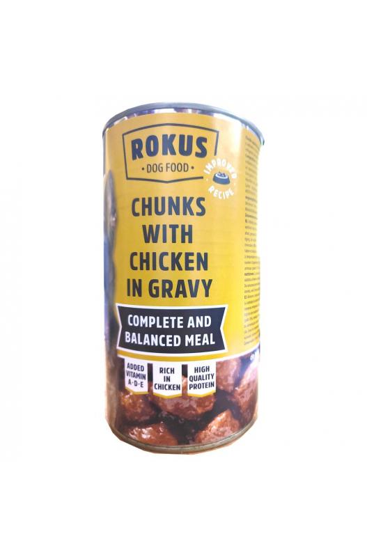 LATA ROKUS DE POLLO PARA PERROS