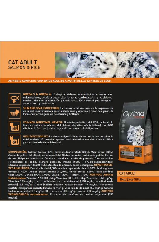 PIENSO OPTIMA NOVA GATO ADULTO SALMON Y ARROZ