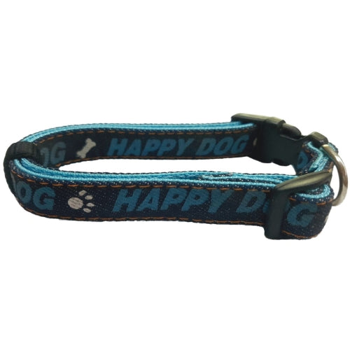 COLLAR AZUL NYLON HAPPY DOG