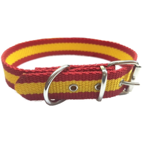 COLLAR NYLON AMARILLO Y ROJO