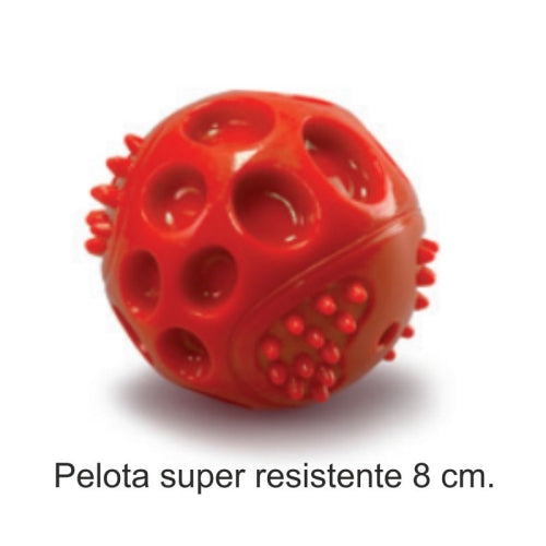 PELOTA ROJA SUPER RESISTENTE 8cm