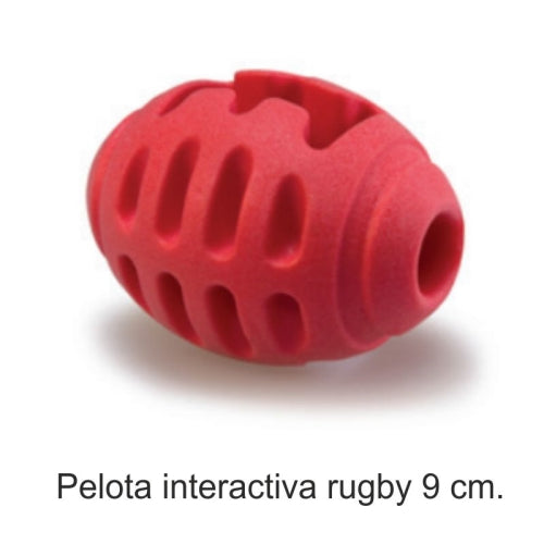 PELOTA INTERACTIVA SNACKS RUGBY 9cm