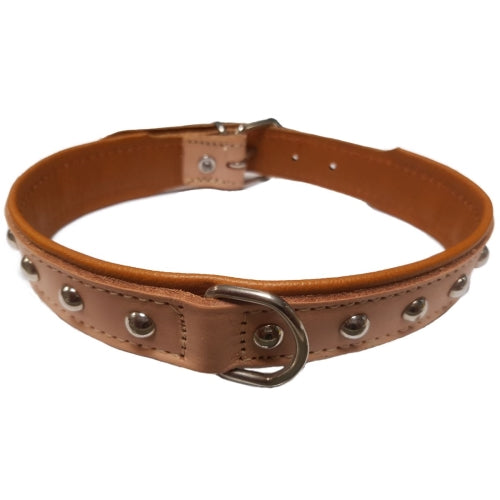 COLLAR CUERO  ADORNO ESFERICO