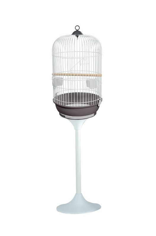 JAULA COTORRA 810 BLANCA CON PIE 40