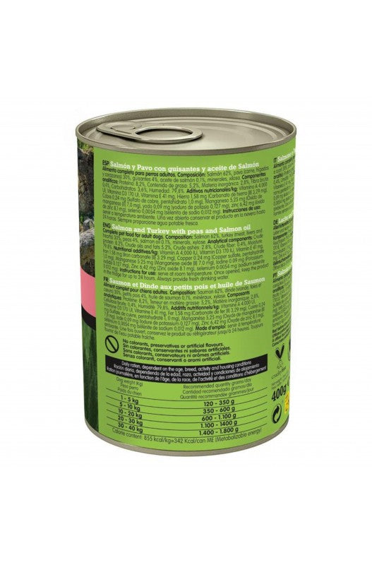 LATA Arquivet  SALMON Y PAVO Con Guisantes 400gr