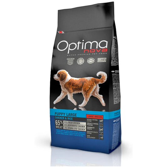 OPTIMA NOVA PUPPY LARGE POLLO ARROZ 12KG