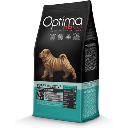PIENSO OPTIMA NOVA PUPPY DIGESTIVE CONEJO GRAIN FREE 12KG