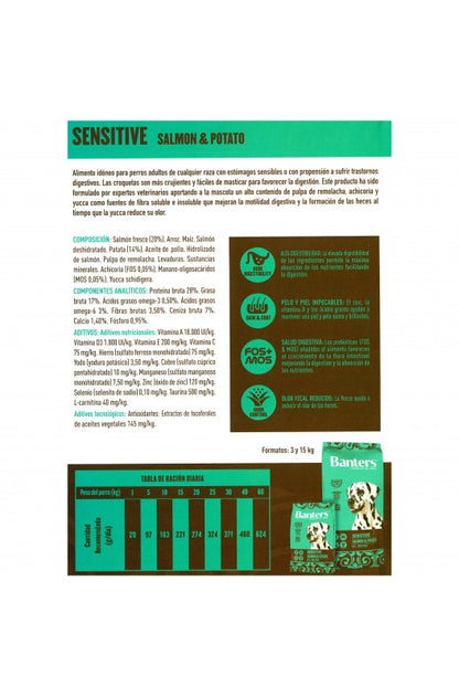 PIENSO BANTERS SENSITIVE SALMON Y PATATA
