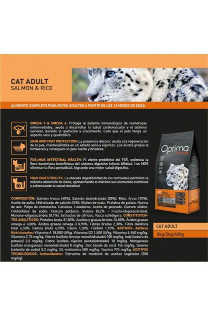 PIENSO OPTIMA NOVA GATO ADULTO SALMON Y ARROZ